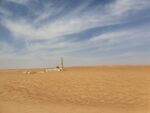 Die Moschee einsam in der Wüste